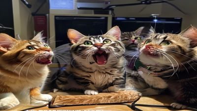 猫咪社区兽医直播间截图——执业兽医正在对着摄像头解答猫咪肾病护理问题，弹幕中铲屎官们积极提问互动